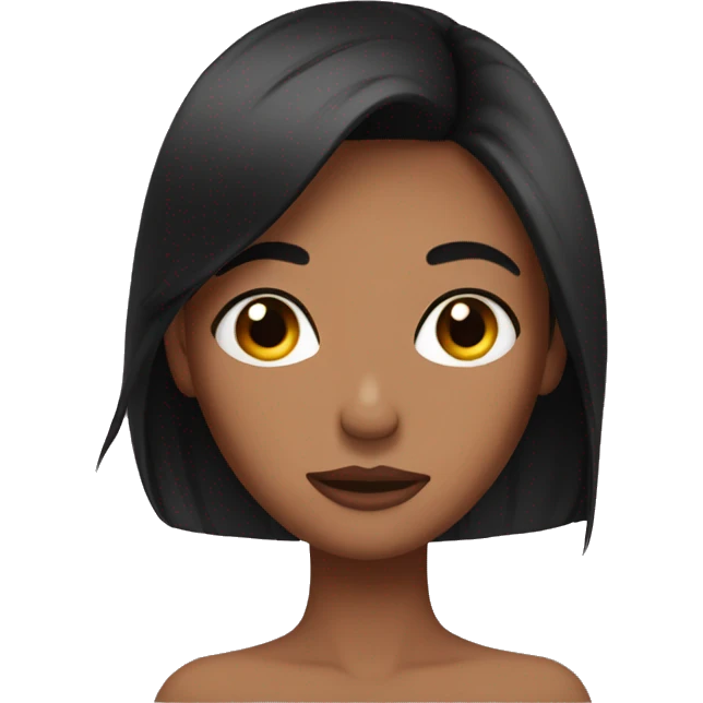 woman, face palm, brown skin, black straight hair, makeup emoji