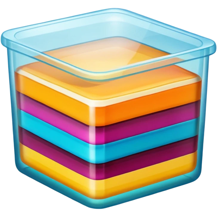 colorful gelatin dessert, simple, clear emoji