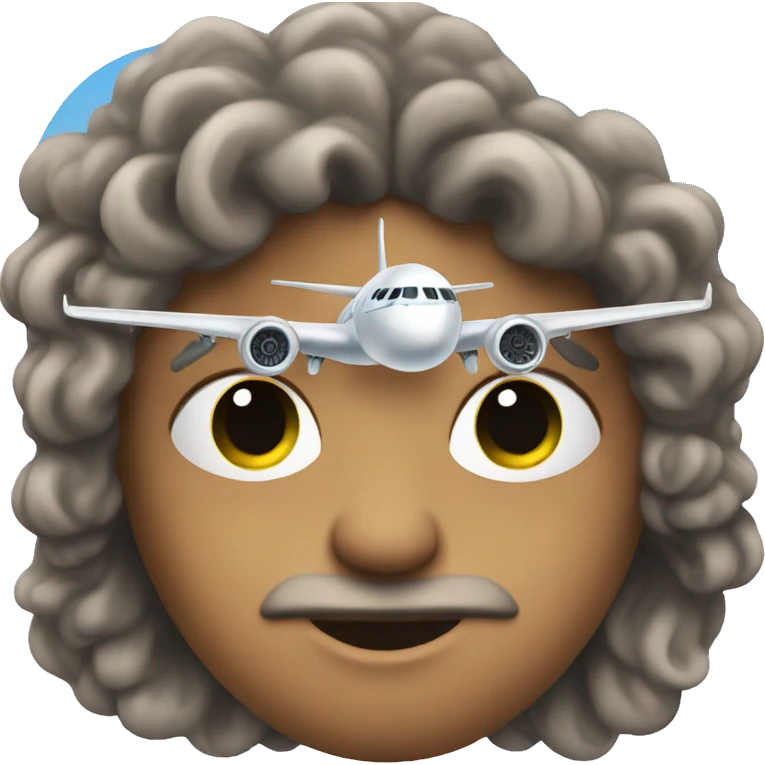 Hippie airplane emoji