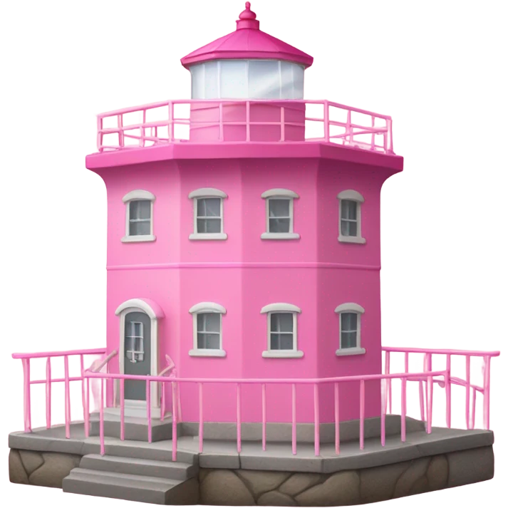 pink lighthouse (all its elements must be pink) emoji