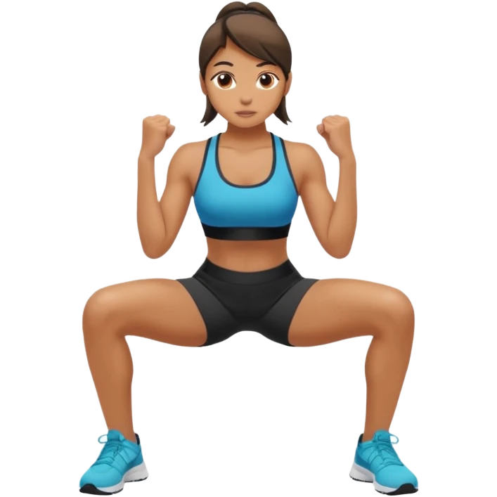 girl doing squat emoji