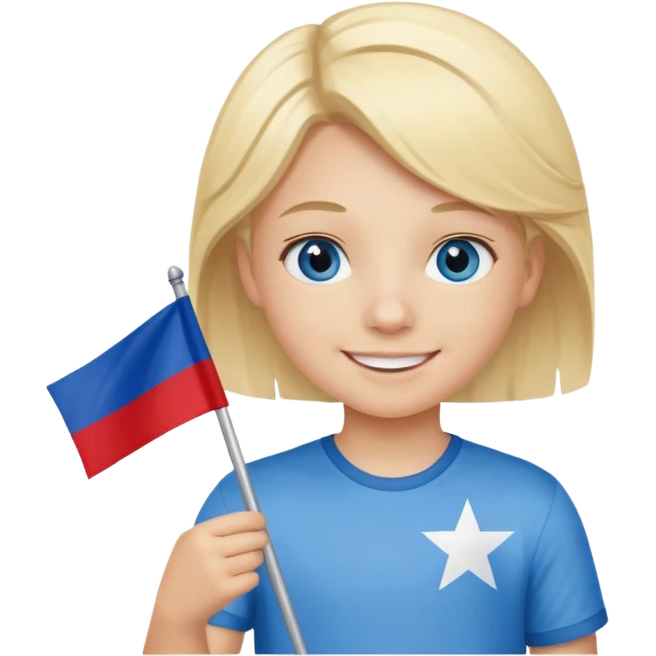 Flag holder kid emoji