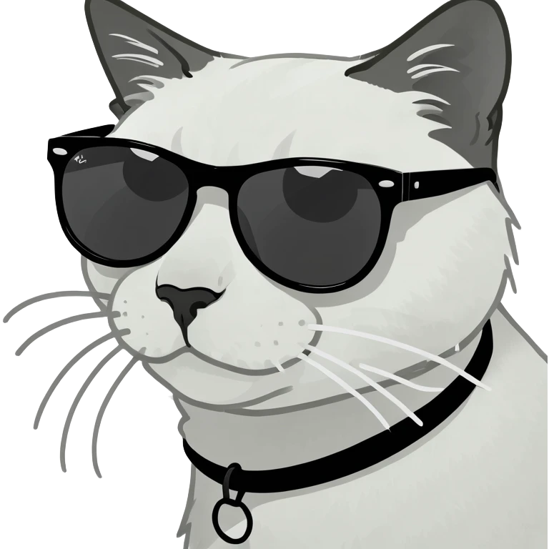 Cat with sunglasses emoji