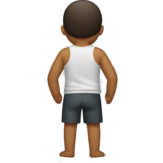 The back of a Guy with thick lower bidy emoji