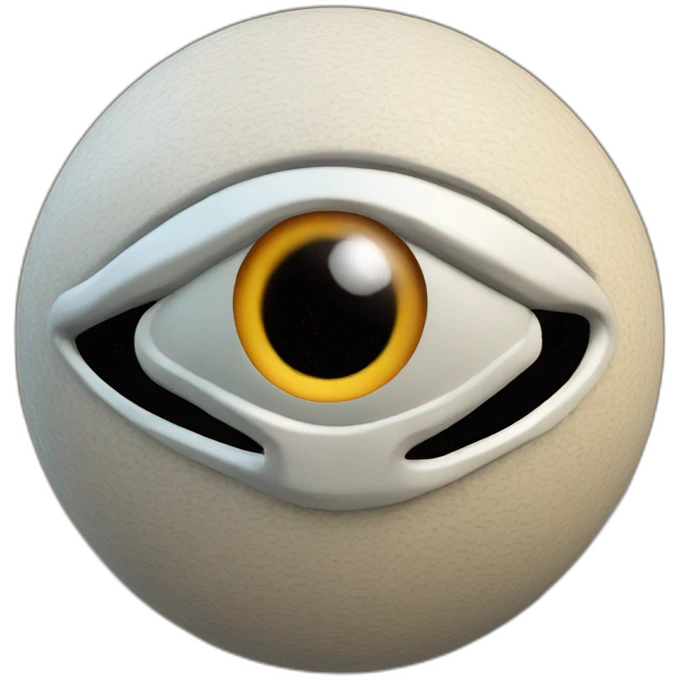 3d sphere with a cartoon Skeleton Horse skin texture with Eye of Horus emoji