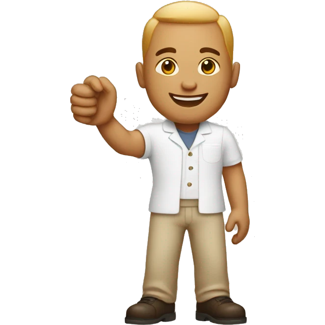 restaurant owner and blogger shaking hands, both with light skin, in great detail emoji