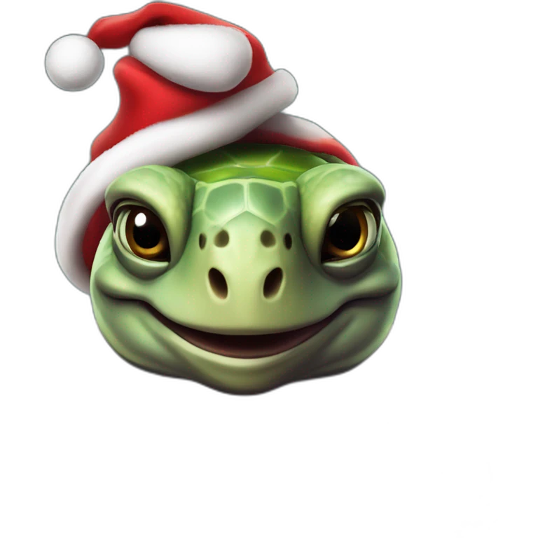 Bodybuilder turtle CrossFit Santa hat emoji