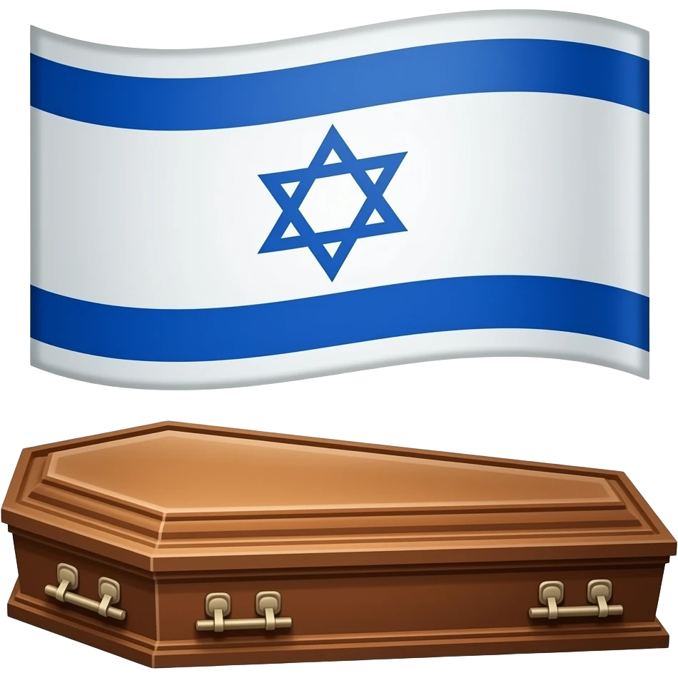 Israeli flag and coffin emoji emoji