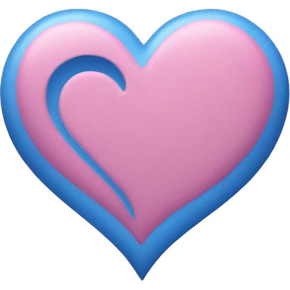 Blue and pink heart emoji