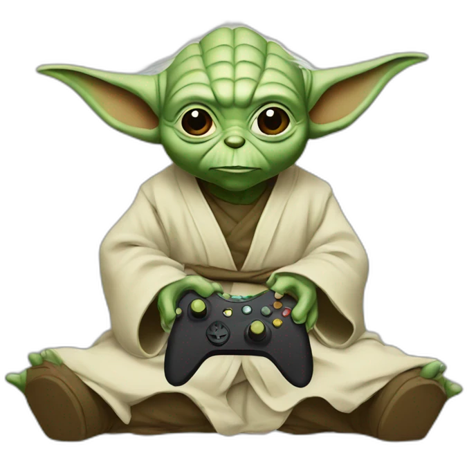 yoda playing video games emoji