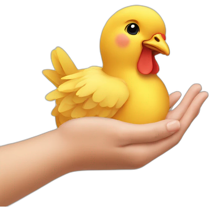 baby hand around chicken neck emoji