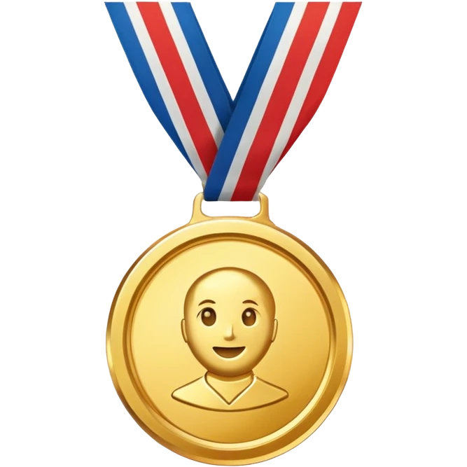 a gold medal with a gold lifevest engraved on it emoji