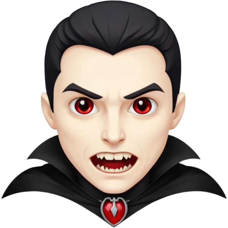 Vampire – Pale figure with fangs and cape emoji