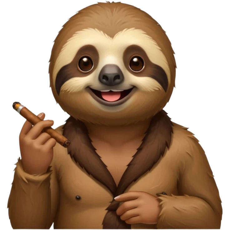 Un perezoso fumando emoji
