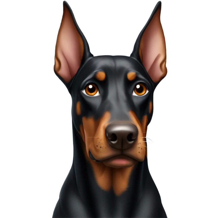 Doberman face  emoji