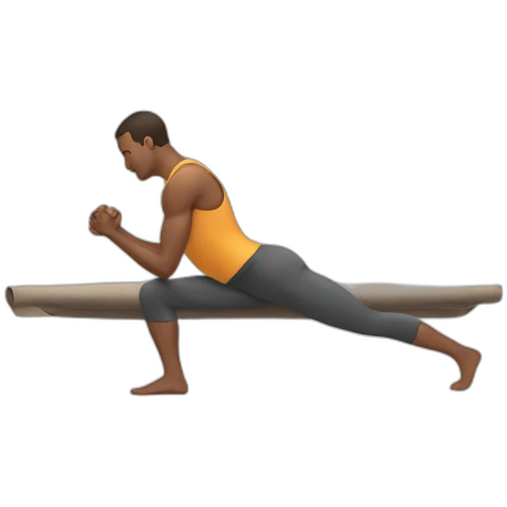 men doing morning stretch emoji