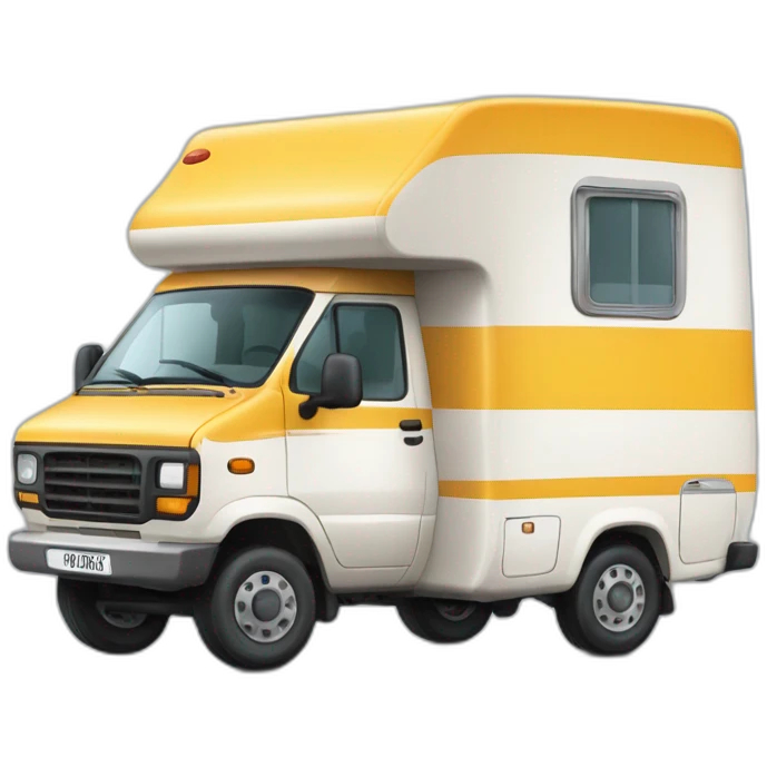 camping car with "information jeunesse" on it emoji