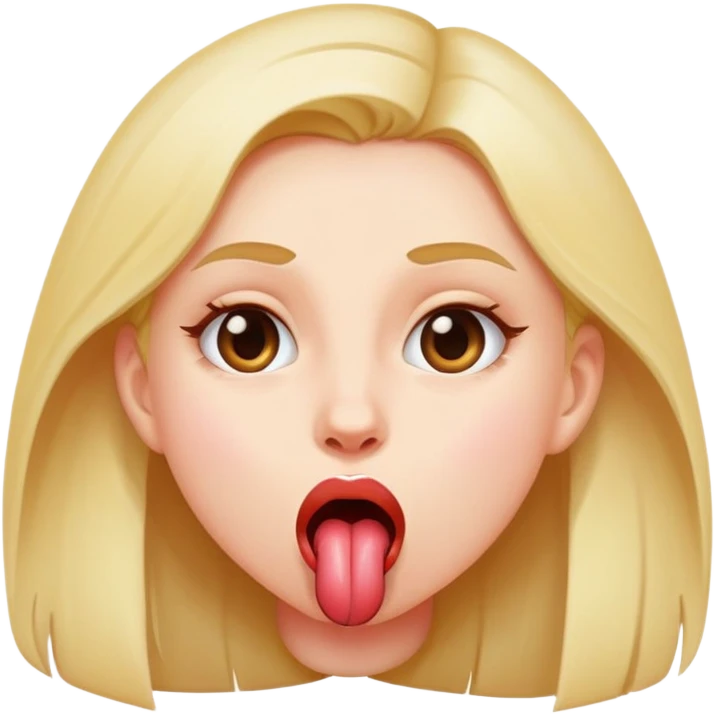 Tongue sticking out girl emoji