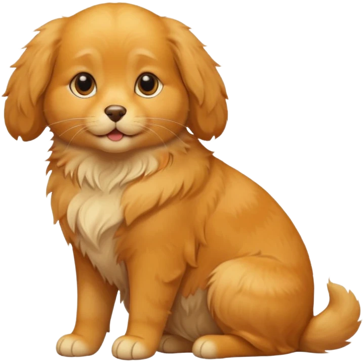 Little cat in the big dog  emoji