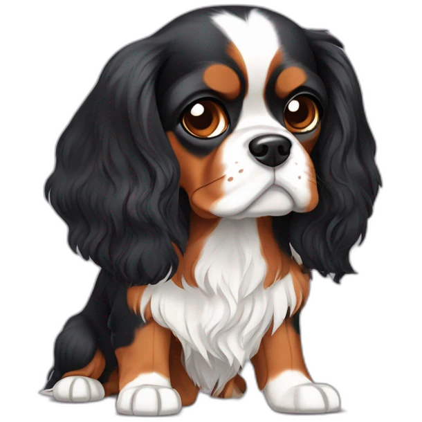 Cavalier King Charles tricolores emoji