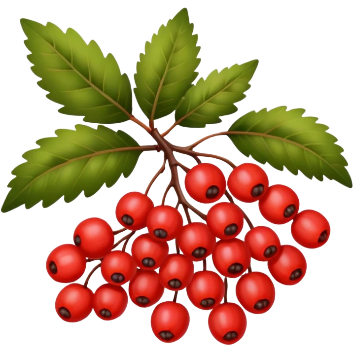rowan/mountain ash berries, simple emoji