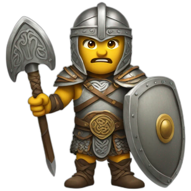 Celtic warrior whith shield emoji