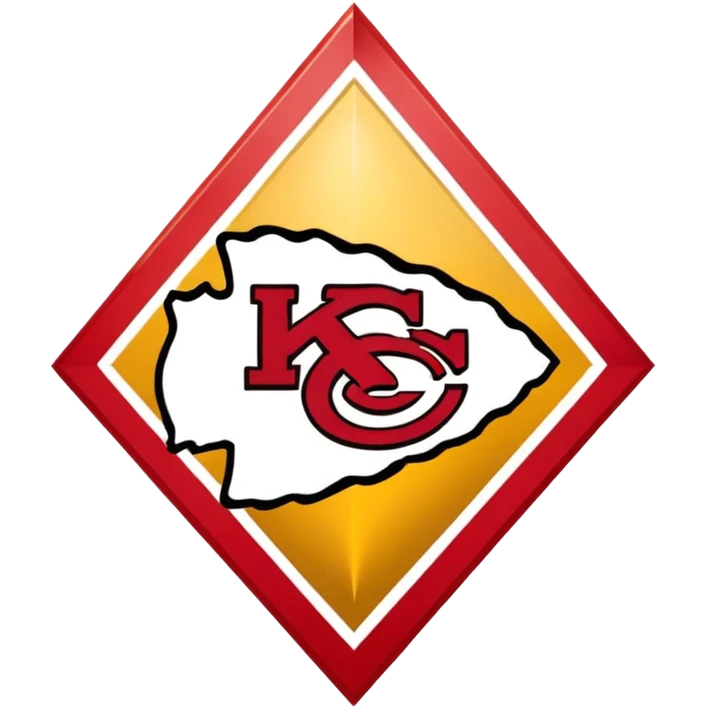Kansas City Chiefs Logo Just the Arrowhead No background emoji