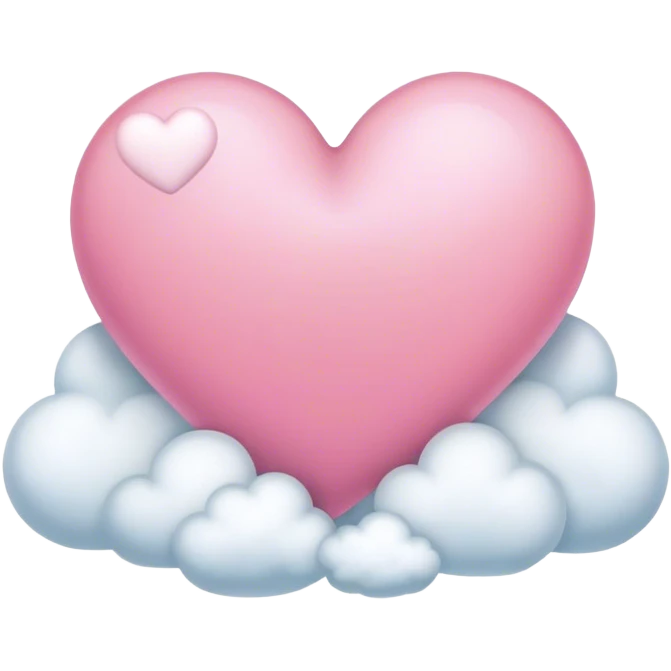 pink heart + cloud emoji