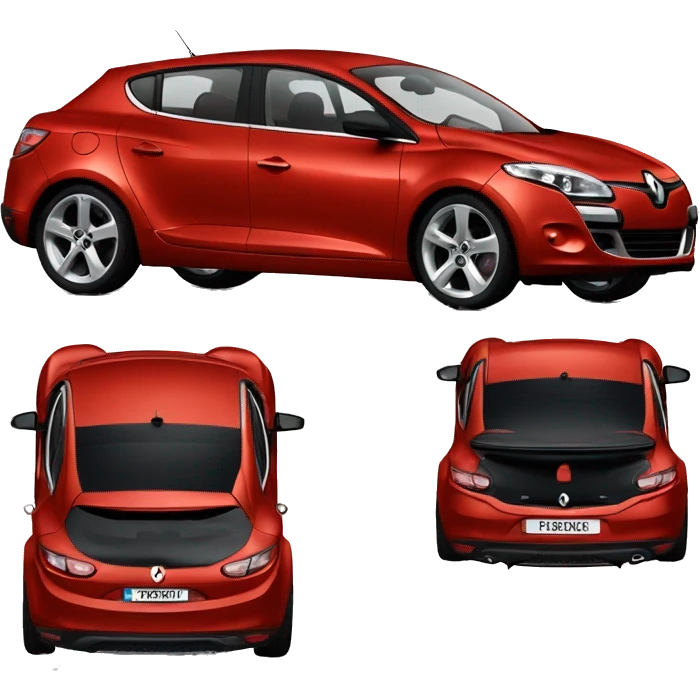 Renault megane 2nd gen sedan red emoji