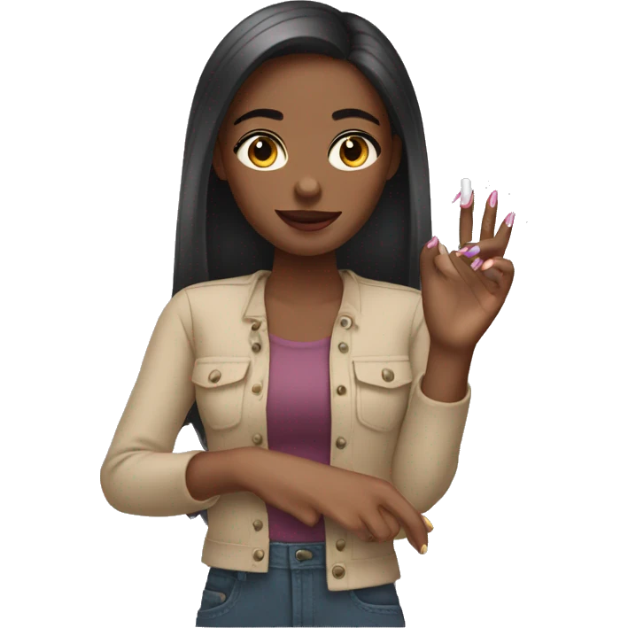 a girl who works her nails emoji