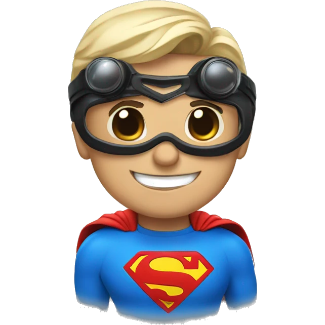 Superman flying wearing goggles  emoji