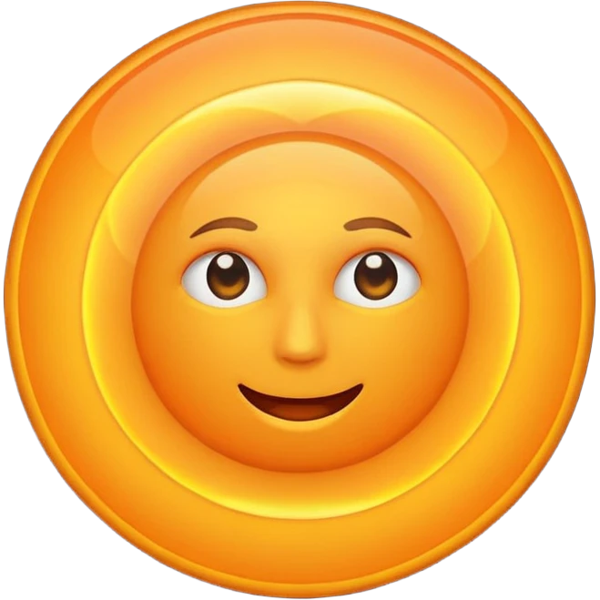 sun in 2d  a glowing circle emoji