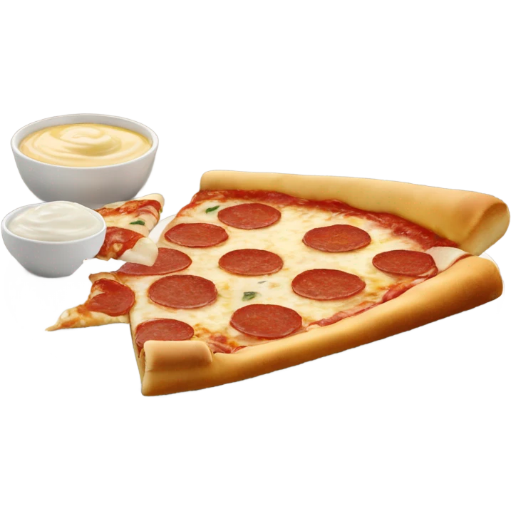 Papa John’s Pizza with garlic dipping sauce  emoji