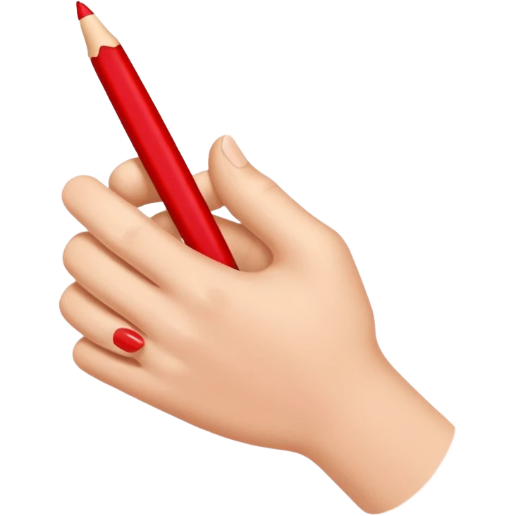 this emoji ✍🏻 with a red pen emoji