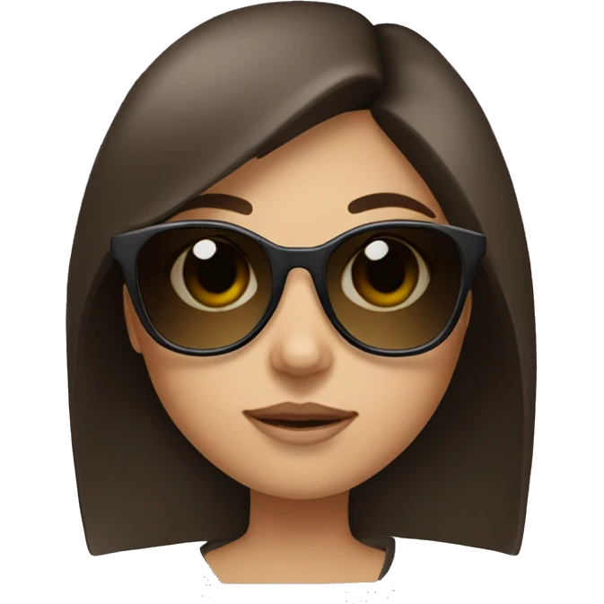 Girl brunette with sunglass  emoji
