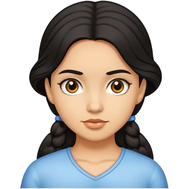 Chica pelinegra buchona emoji