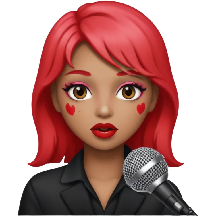 strawberry be hand the mic  emoji