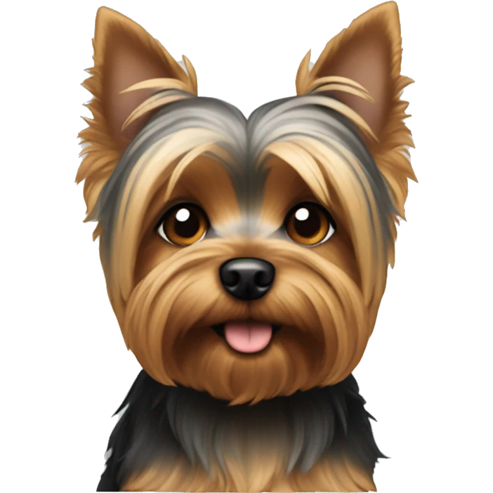 Yorkie with ears down emoji