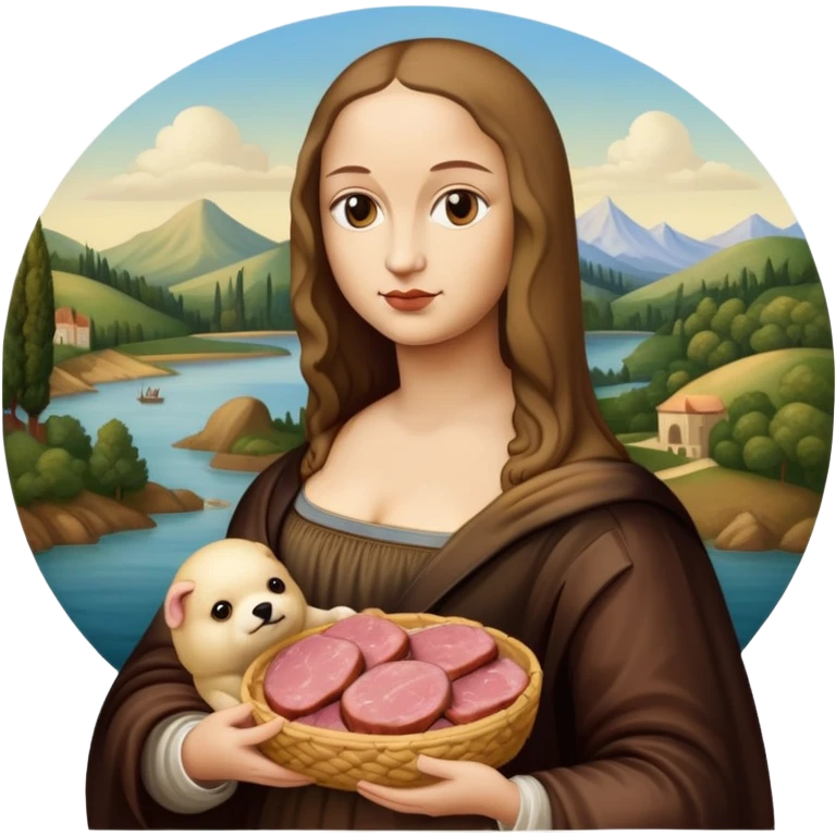  SPAM meat mona lisa renaissance landscape emoji