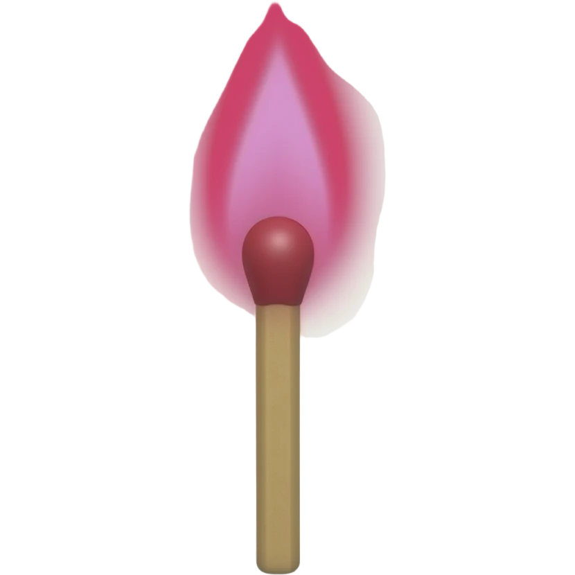 match stick with pink fire straight up emoji