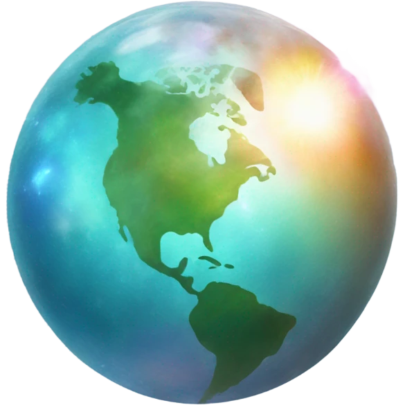 opal crystal planet earth emoji