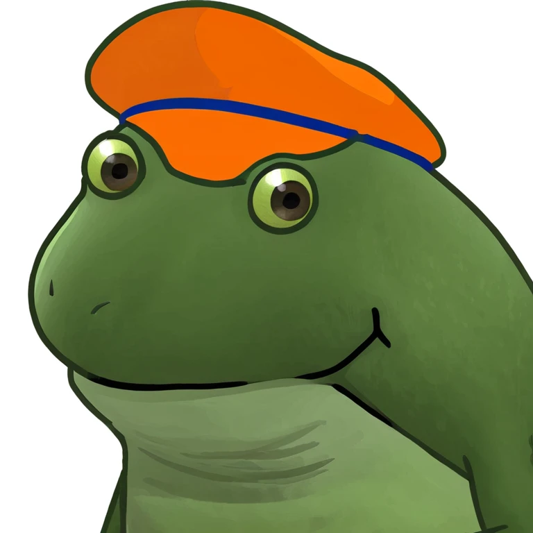bufo with orange cap emoji