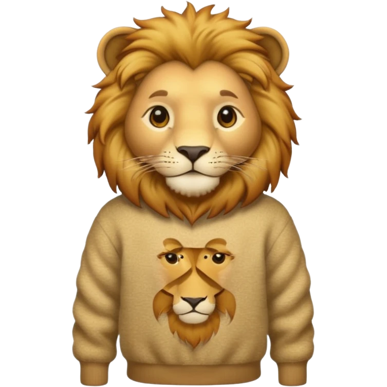lion wearing  jumper emoji