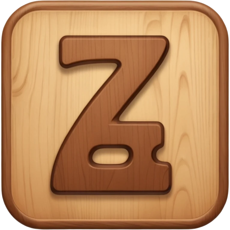 Wooden number "4" emoji