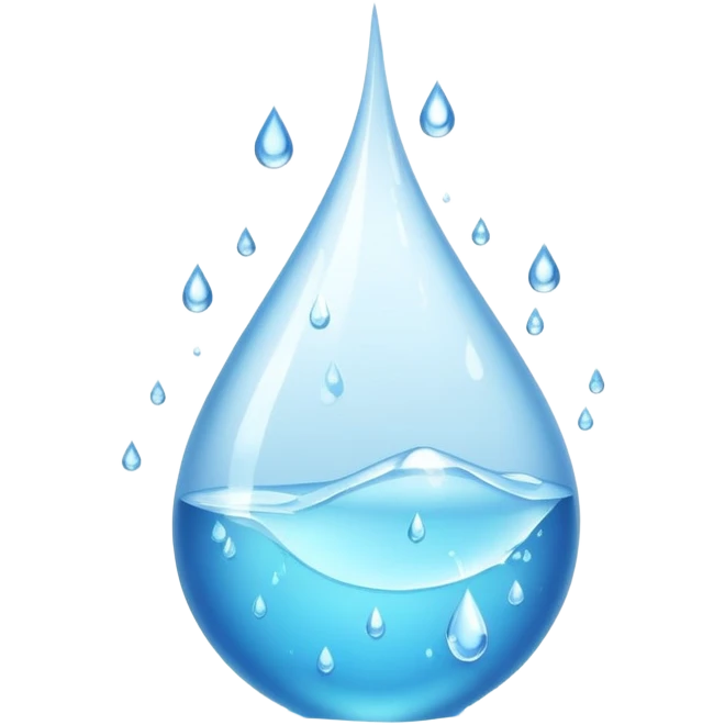 water droplet with splash and sparkles emoji