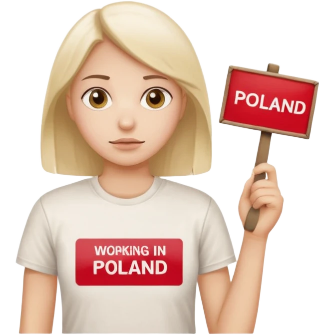 Життя у Польщі. Робота у Польщі. Надписи із сарказмом. emoji