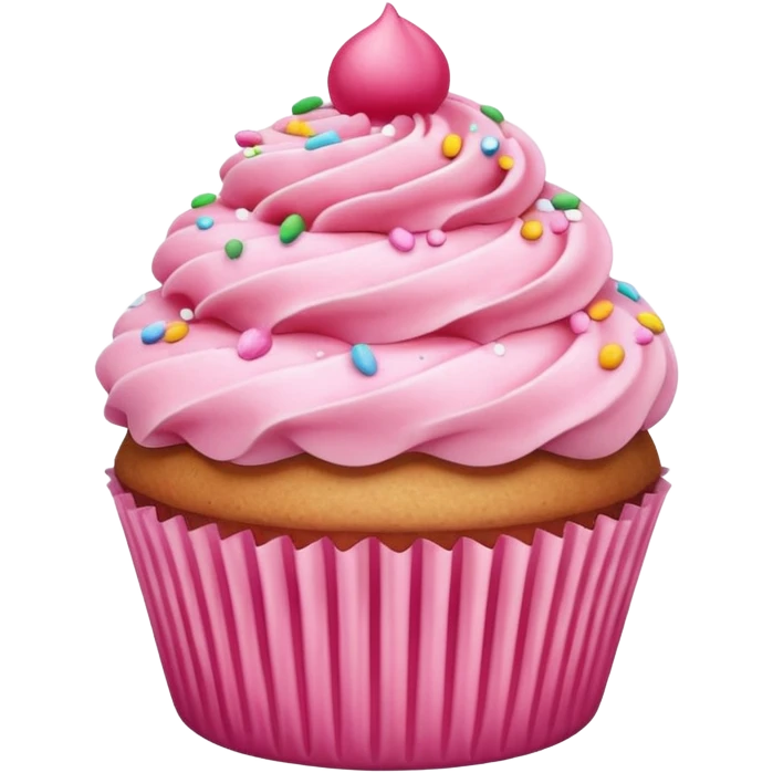 cupcake with pink icing emoji