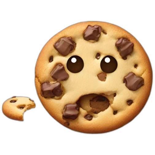 Eating cookie emoji
