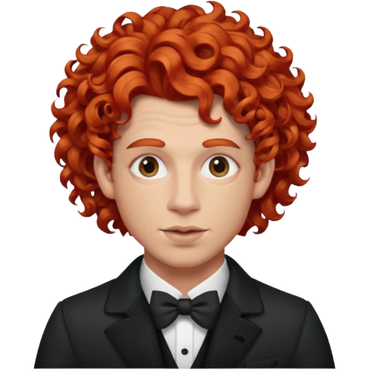 curly redhead drag king emoji
