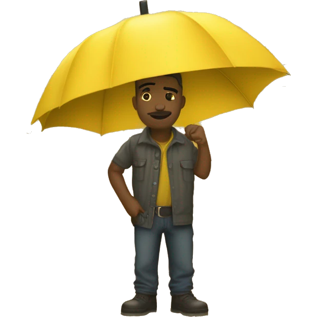 guarda chuva amarelo fechado emoji